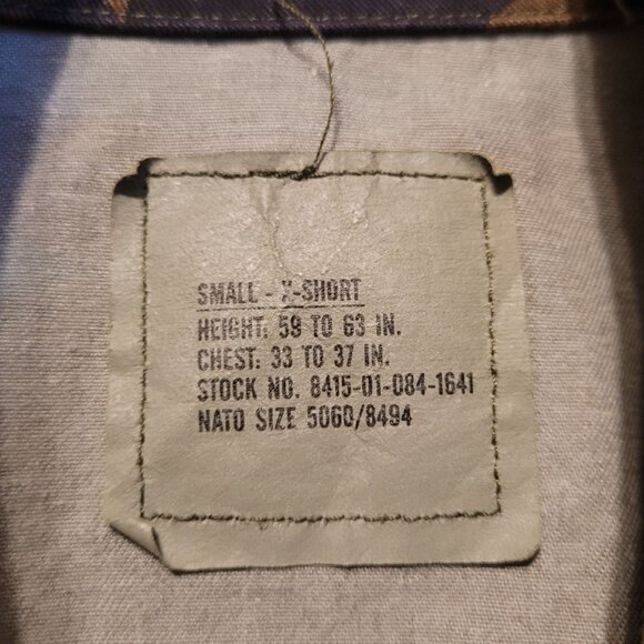 Vintage Upcycle Military BDU Print Button Up Joe Exotic Gold Studs American Flag - Picture 10 of 11